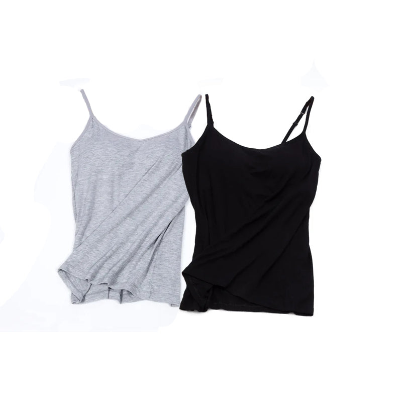 Women Camisole Vest Underwear Summer Soft Tank Top Bra Spaghetti Strap Modal Sl image 8