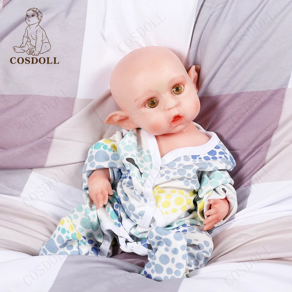 COSDOLL Christmas Elf Doll 16.5inch 2540g Girl Fairy Dolls Full Body Silicone R image 6