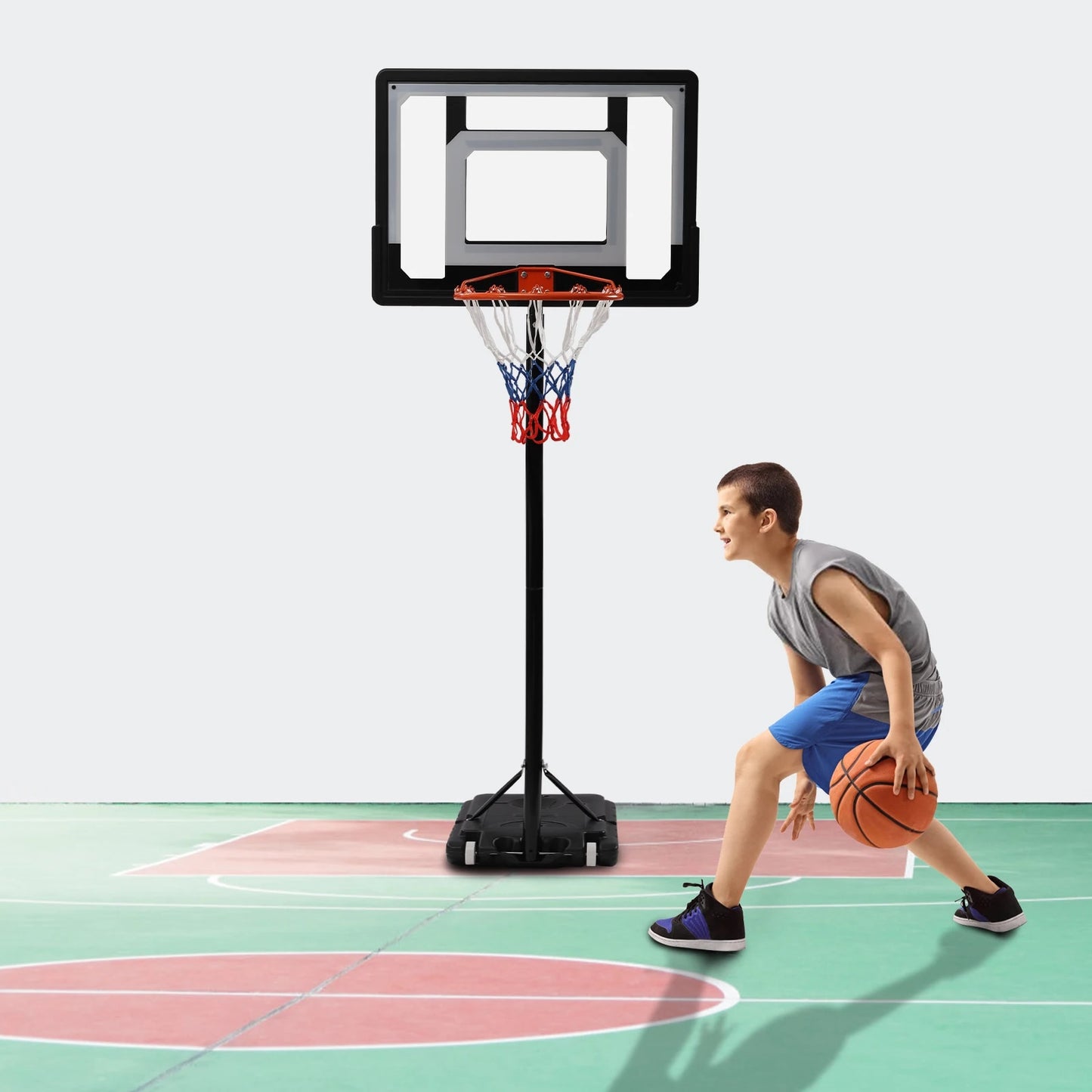 Adjustable Basketball Hoop, Basketball System, Outdoor and Indoor Basketball Tr image 2