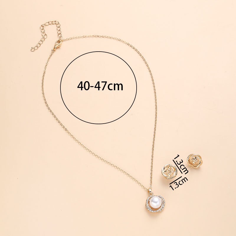 South Sea Shell Pearl Gold-Color Jewelry Sets for Women Cubic Zirconia Necklace image 4