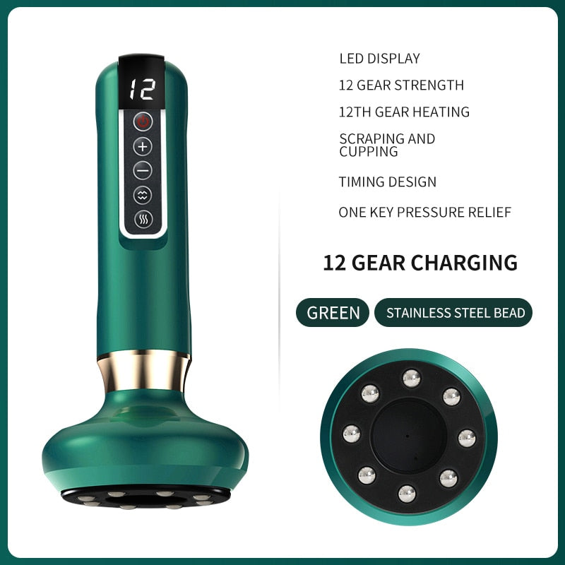 Tricolor Electric Massager GuaSha Anti Cellulite Vacuum Suction Cup Beauty Hea image 7