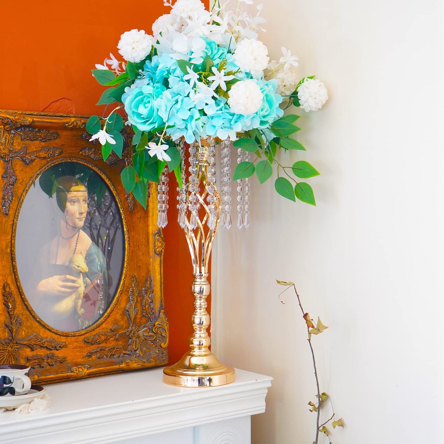 Exquisite Flower Twist Vase Crystal Candlestick Table Centerpiece Decor Flower image 10