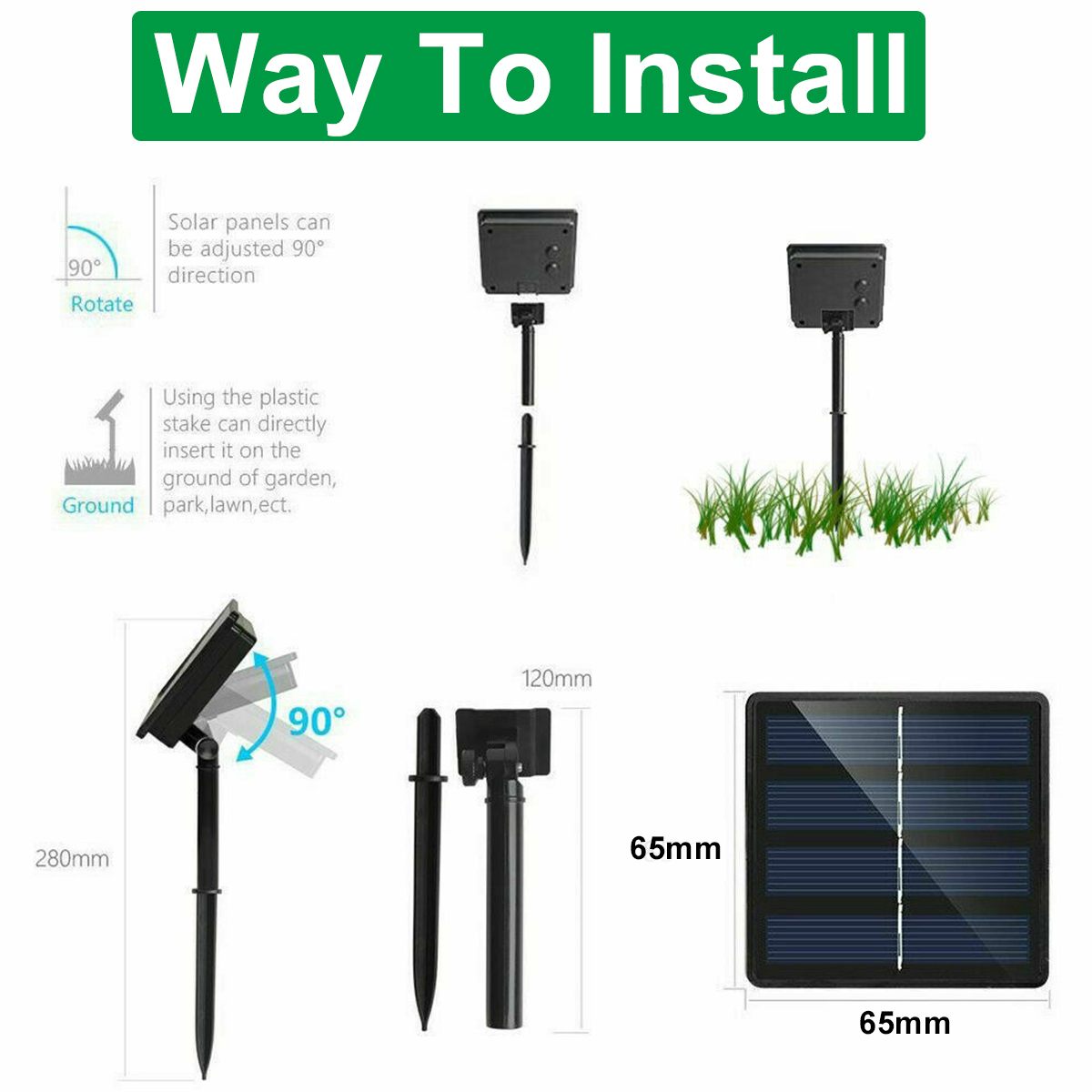 200/100/30LED 22/12/6.5M Solar Powered IP65 Waterproof Fairy String Copper Wire image 6