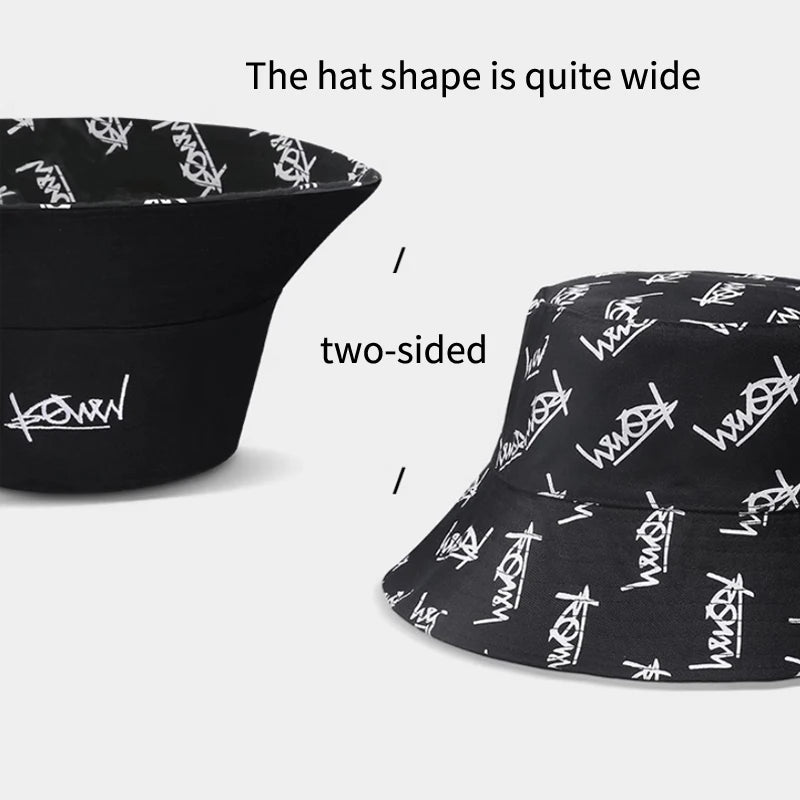 63cm Big Head Letter Bucket Hat for Men Women XL Large Hip Hop Cap Fisherman Ha image 15