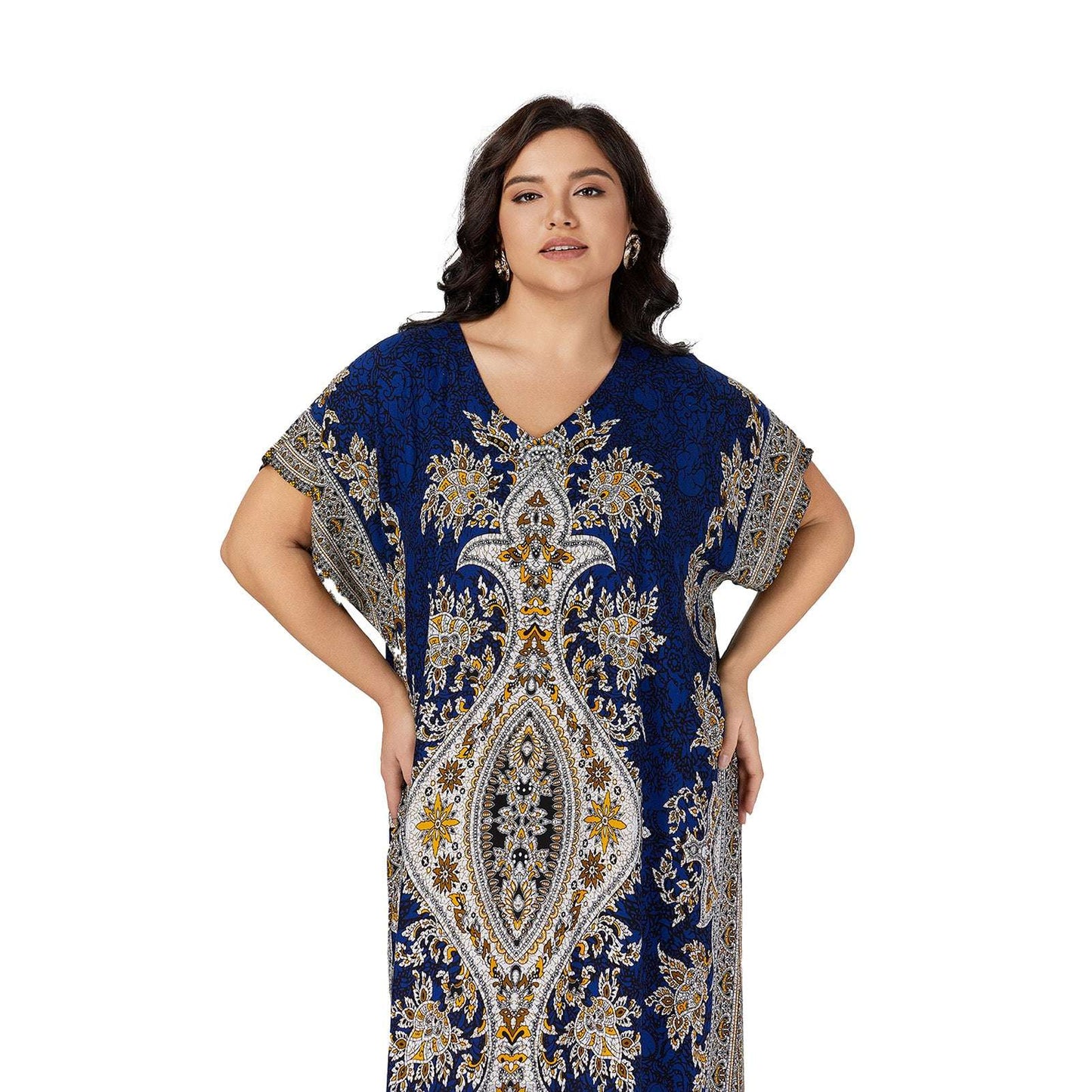 PlusSize Moroccan Traditional Dress Abaya For Women's Kaftan African Beach Dash image 8