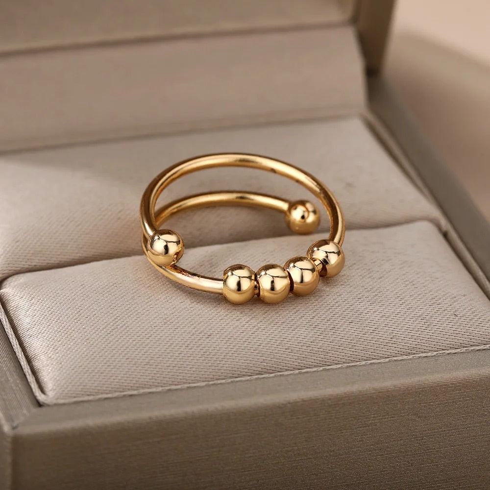 Stainless Steel Snake Rings For Women Men Gold Plated Open Adjustable Zircon Ri image 15