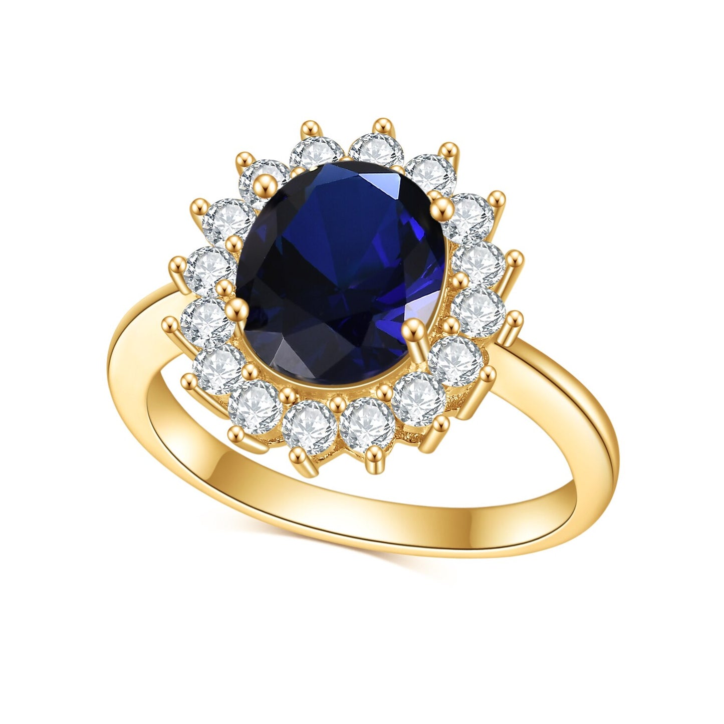 GEM'S BALLET Princess Diana Style 925 Sterling Silver Gold Filled Ring Colorful image 2