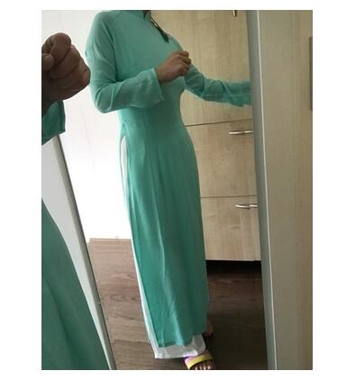 Vietnam Ao Dai Women Chiffon Dress Spring Cheongsam Long image 5
