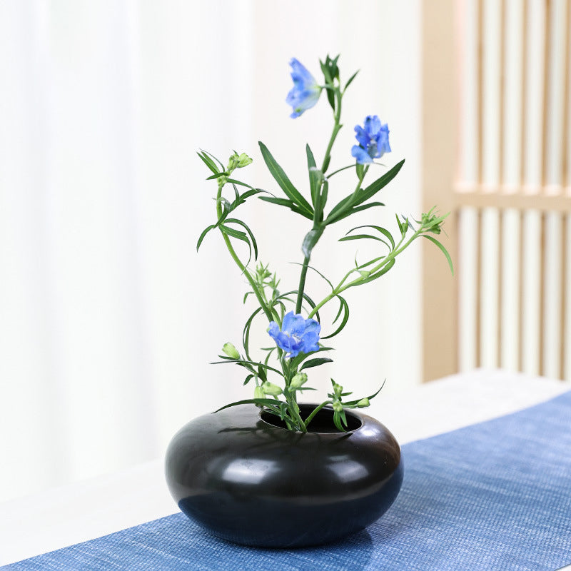 Ceramic Small Water Drop Flower Pot Vase Device Zen Tea Table Desktop Japanese image 7