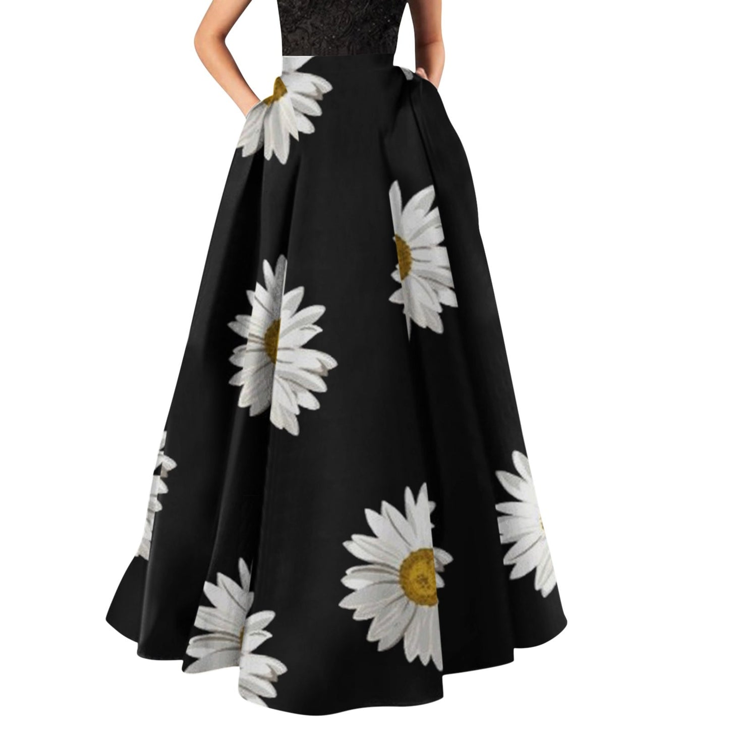 Long Skirts for Women Summer Gold Tummy Control Printed Maxi Skirts for Women F image 15