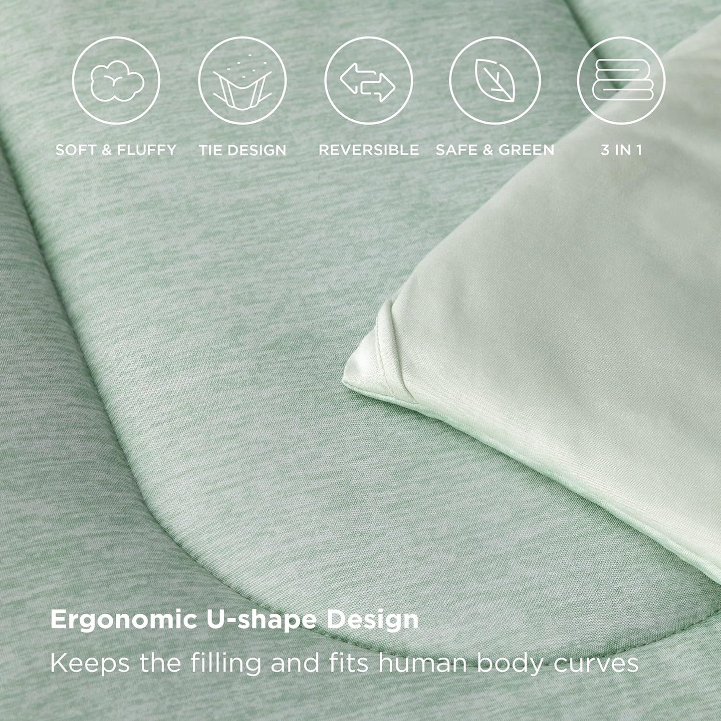 Bedsure Comforter Set - Cooling and Warm Bed Set, Reversible All Season Cooling image 6