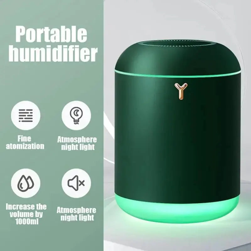 Portable Air Humidifier Large Fog Volume 1000ML Large Capacity Mini Desktop O image 3