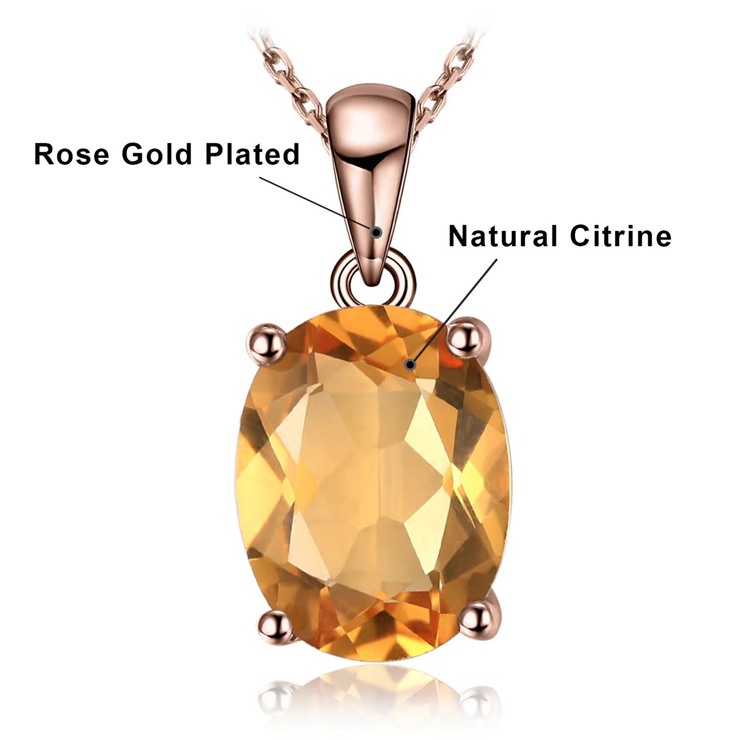 JewelryPalace Rose Gold Yellow Gold Plated Natural Amethyst Citrine Garnet Topa image 5