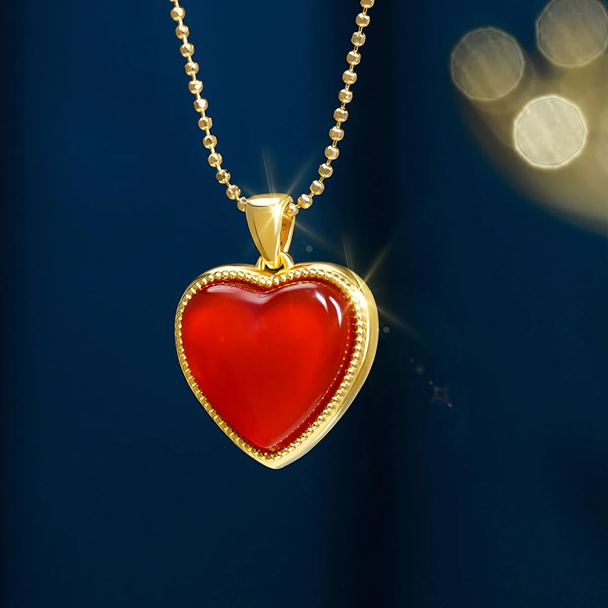 Heart Shape Necklaces for Women 18 K Pure 100 Gold with Certificate Elegant Wom image 6