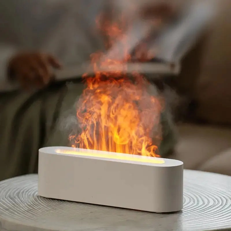 For RGB Flame Diffuser Humidifier USB Desktop Simulation Light Aromatherapy Pu image 7