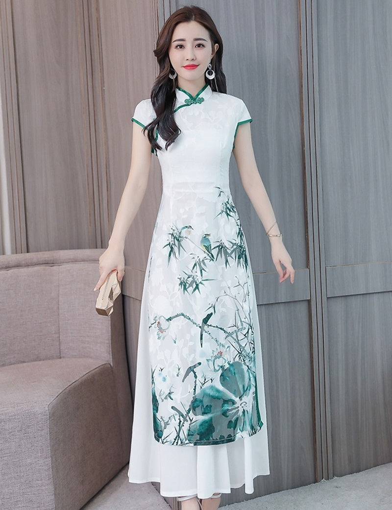 Vietnam Traditional Dress Women Summer 2020 Cheongsam Oriental Dress Chinese St image 1