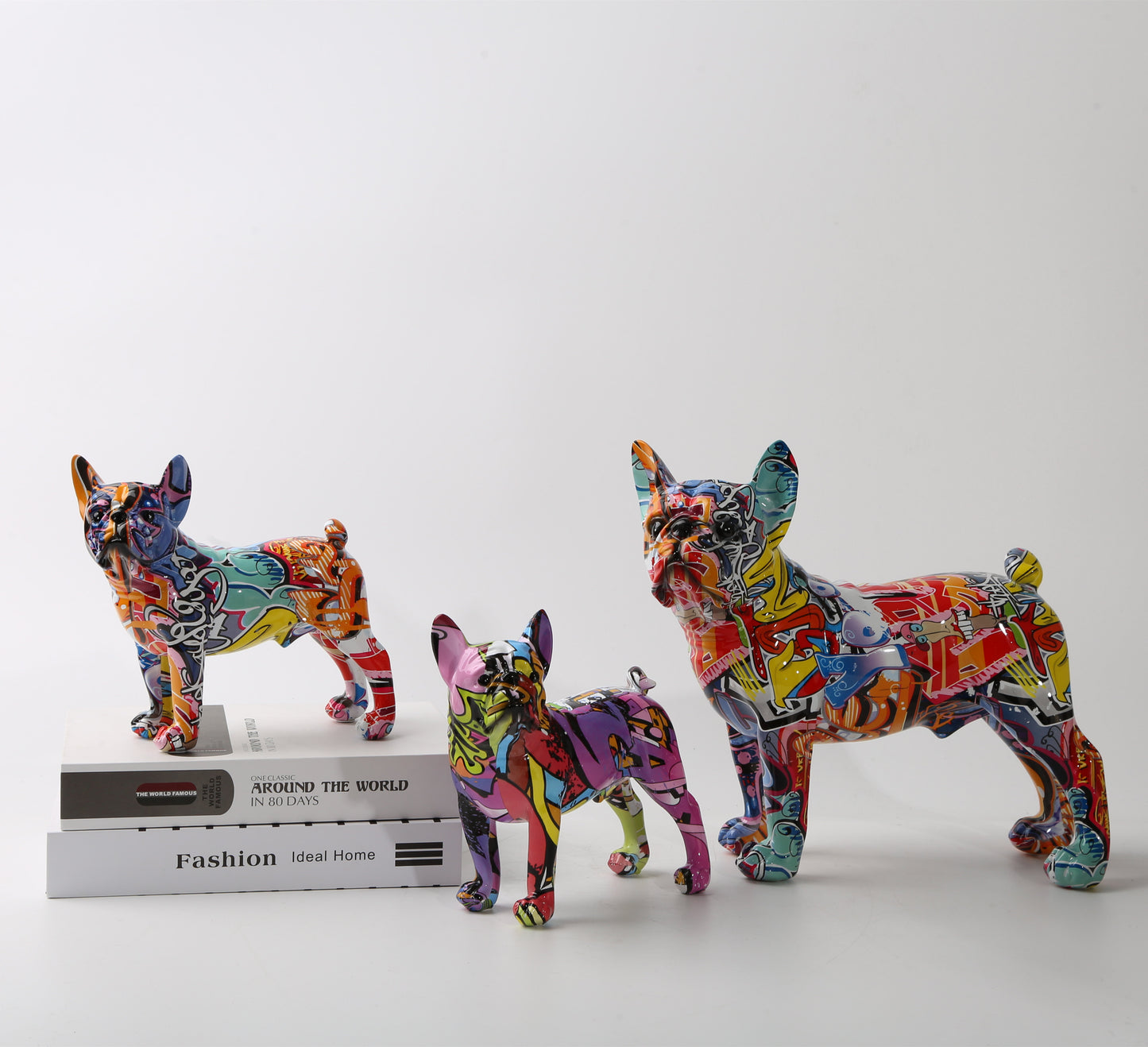 Nordic Painting Graffiti L/S French Bulldog Creative Resin Crafts Home Decorati image 5