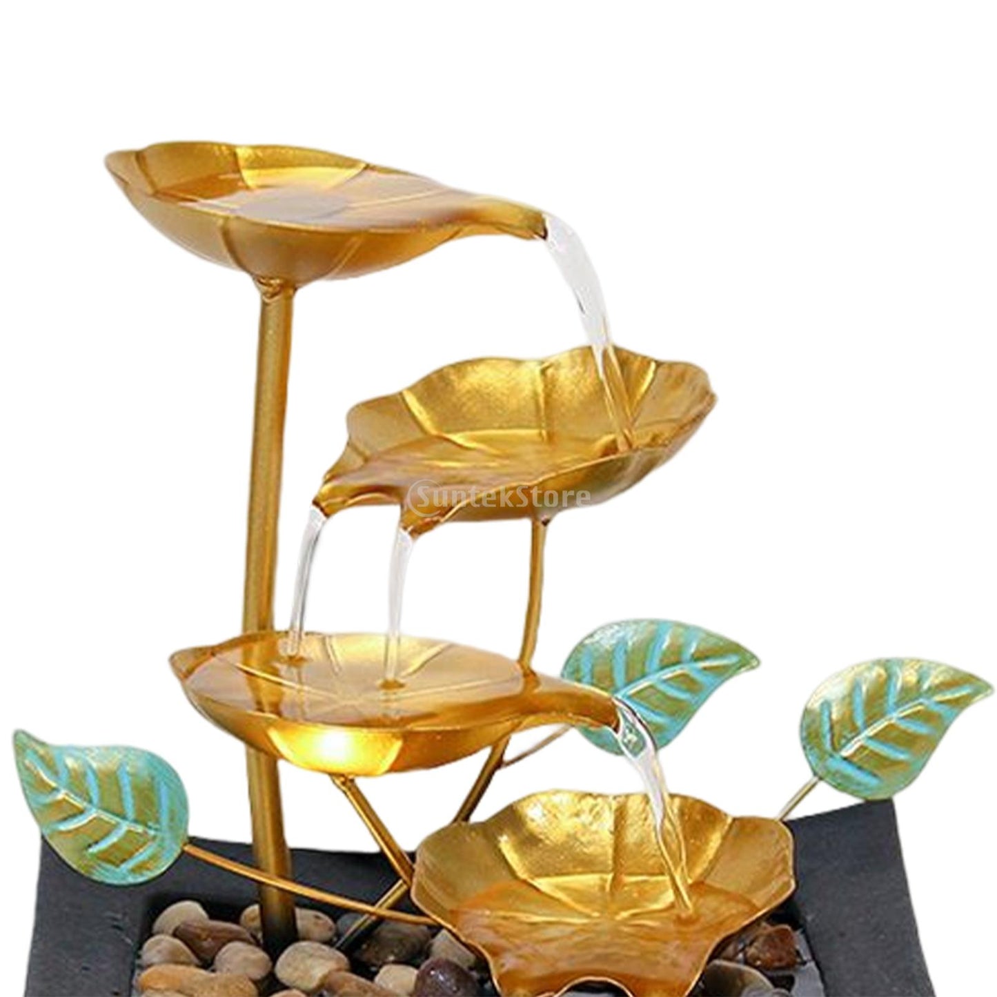 Tabletop Water Fountain Small Indoor Waterfall Fountain for Desktop Feng Shui O image 5