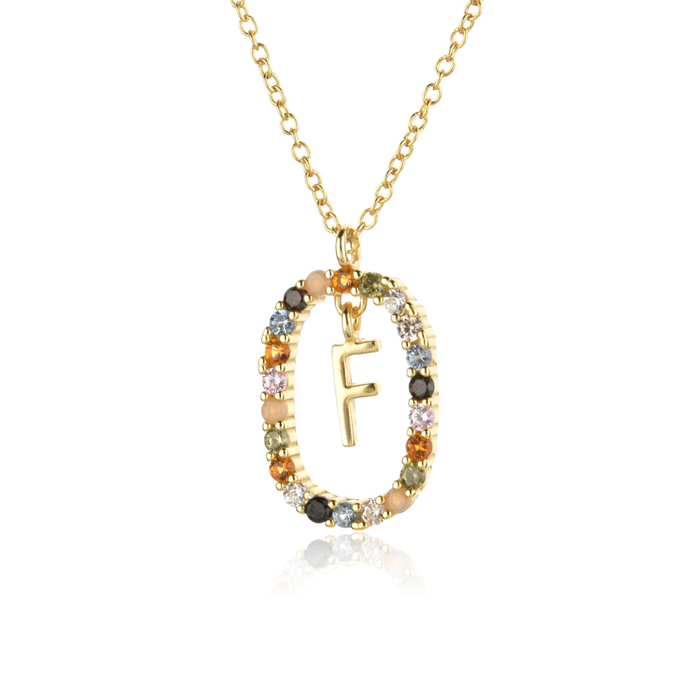 KIKICHICC 925 Sterling Silver Gold Letters E K T Alphabet Initial Long Chain Ne image 4
