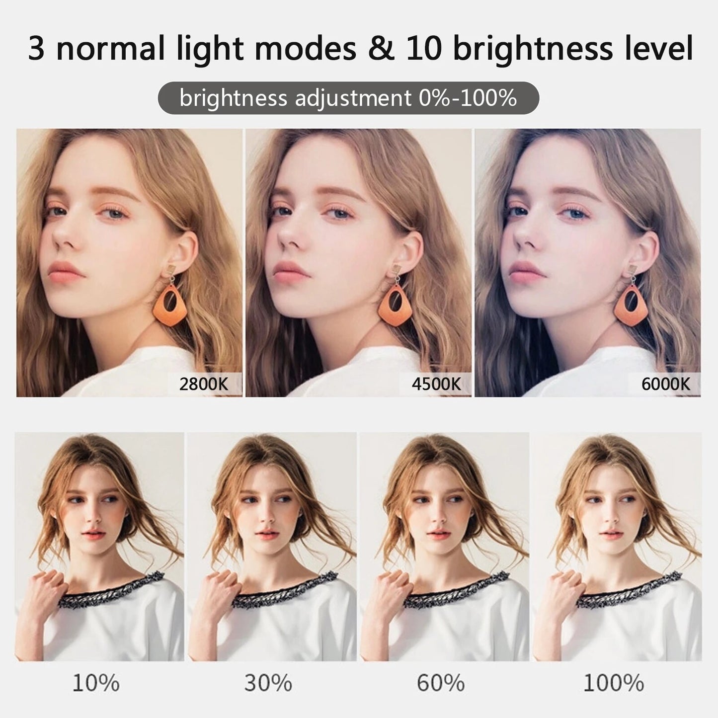 10" 26cm LED Selfie Ring Light Photography Video Light RingLight Phone Stand Tr image 7