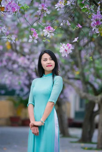 Ao Dai Vietnam Dress Flowing Skirt Aodai Dress Vietnam Clothing Vietnamese Ao D image 8