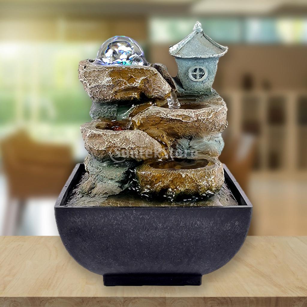 Relaxation Indoor Tabletop Fountain Water Fountain Desktop Decor EU/US Plug image 3