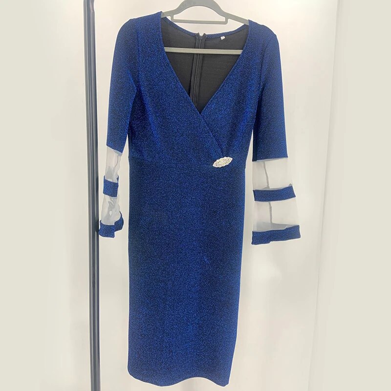 Rimiut Plus Size Women Fashion Dresses 4XL 5XL Shining Slim Fit Party Dress Mes image 6