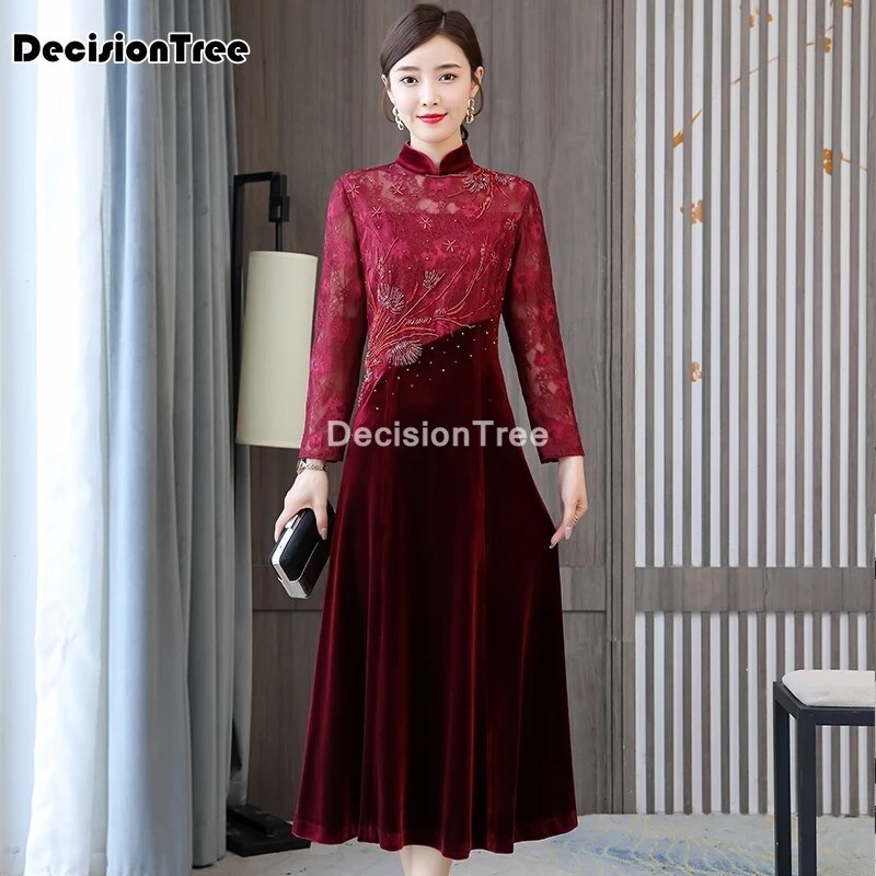 2022 oriental dress classic chinese traditional dress women qipao chinese dress image 4
