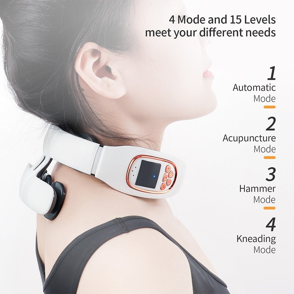 Neck Massage Instrument Intelligent Electric Rechargeable Heating Hot Pressing image 9