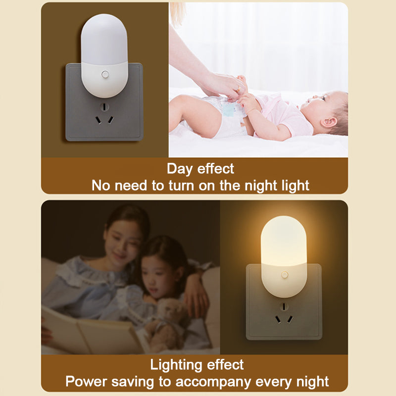 Bedside Lamp LED Mini Night Light EU US Plug Eye Protection Night Light Kids Gi image 4