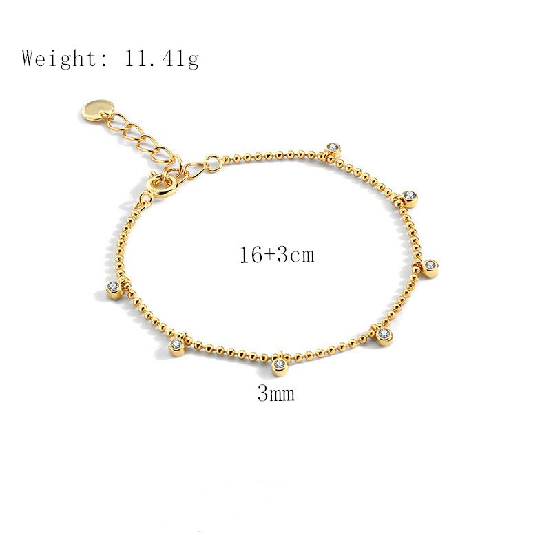 2021 New Gold-plated Beads Pendant Bracelet Women's Gold Jewelry Vintage image 6