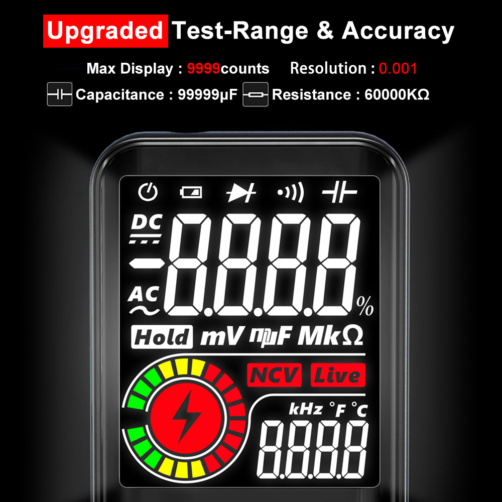 BSIDE Profesional Digital Multimeter Smart 9999 EMF Multitester DC AC Voltage C image 7