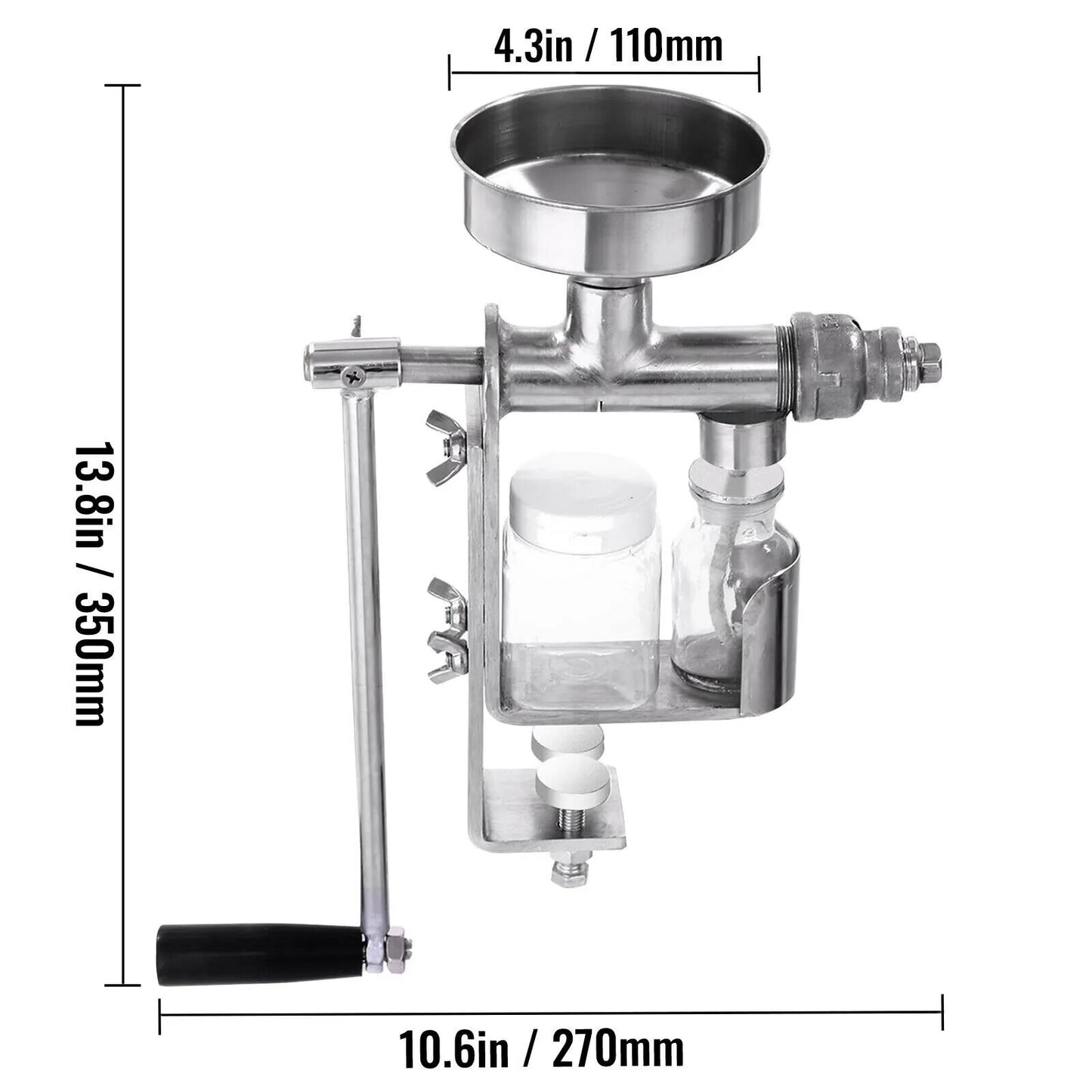 VEVOR Manual Oil Press Machine 304 Stainless Steel for DIY Seed Nut Peanut Oil image 5