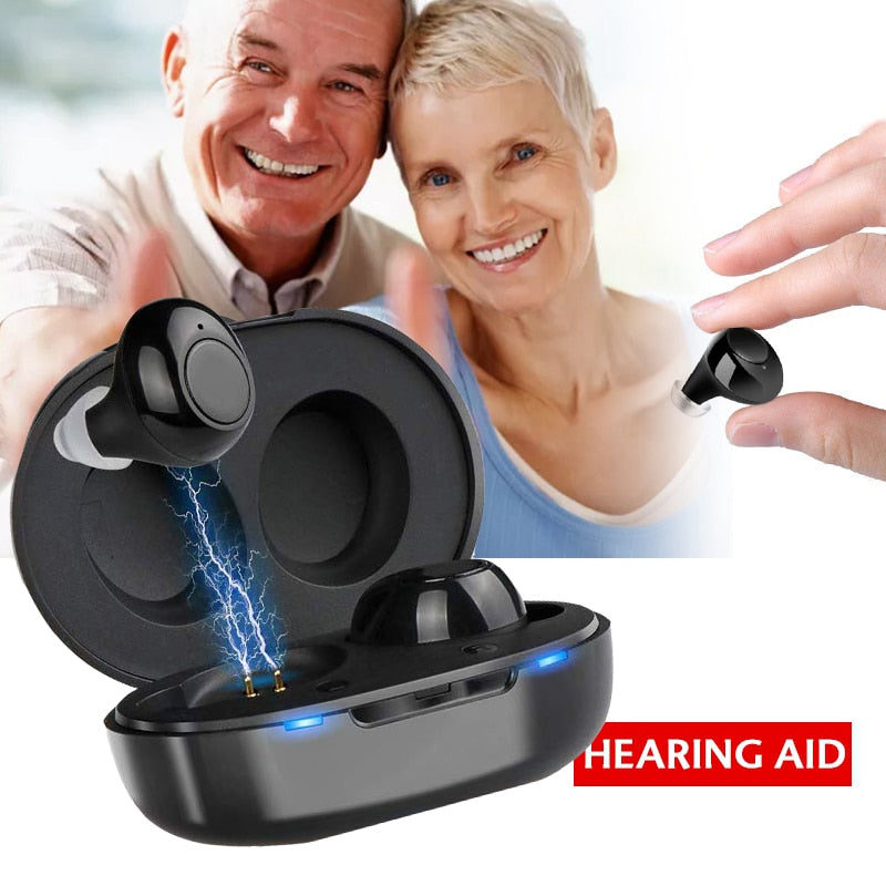 1 Pair USB Rechargeable Mini In Ear Portable Invisible Hearing Aids Assistant A image 8
