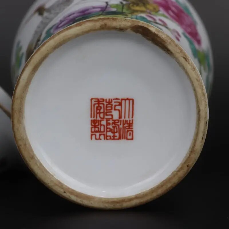 White Chinese Lidded Vase Crane Longevity Peach Chinese Vase With Peaches Gold image 4
