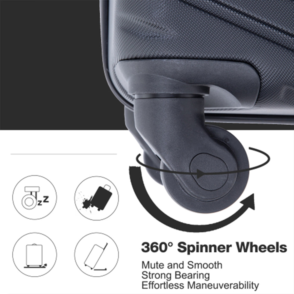 Travelhouse Luggage set 4-Piece ABS Suitcase With Spinner Wheels,24 Inch and 28 image 13