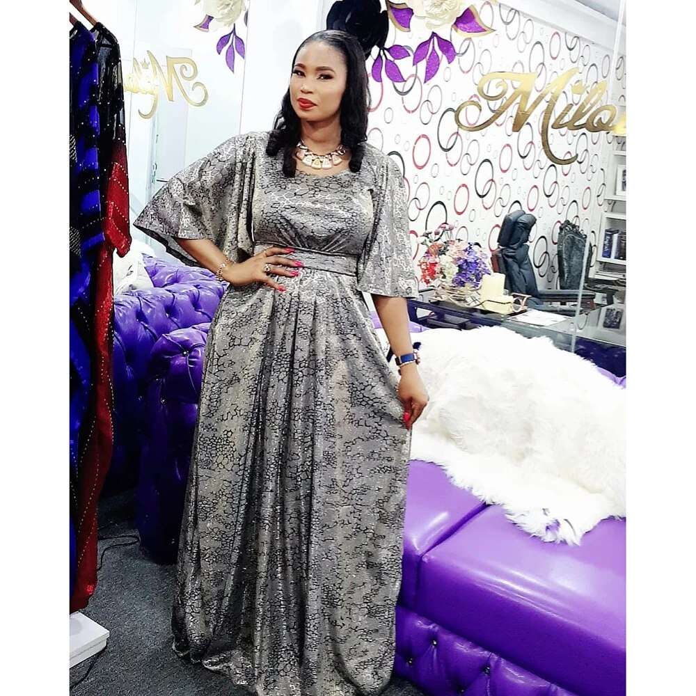 High Quality Abayas Maxi Dresses For Women Crew Neck Half Sleeve Party Fashion image 1