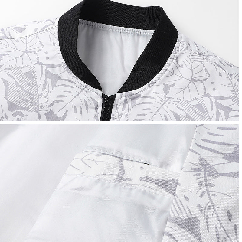 New Baseball Jacket for Mens Spring Autumn Printed Windbreaker Men Streetwear F image 7