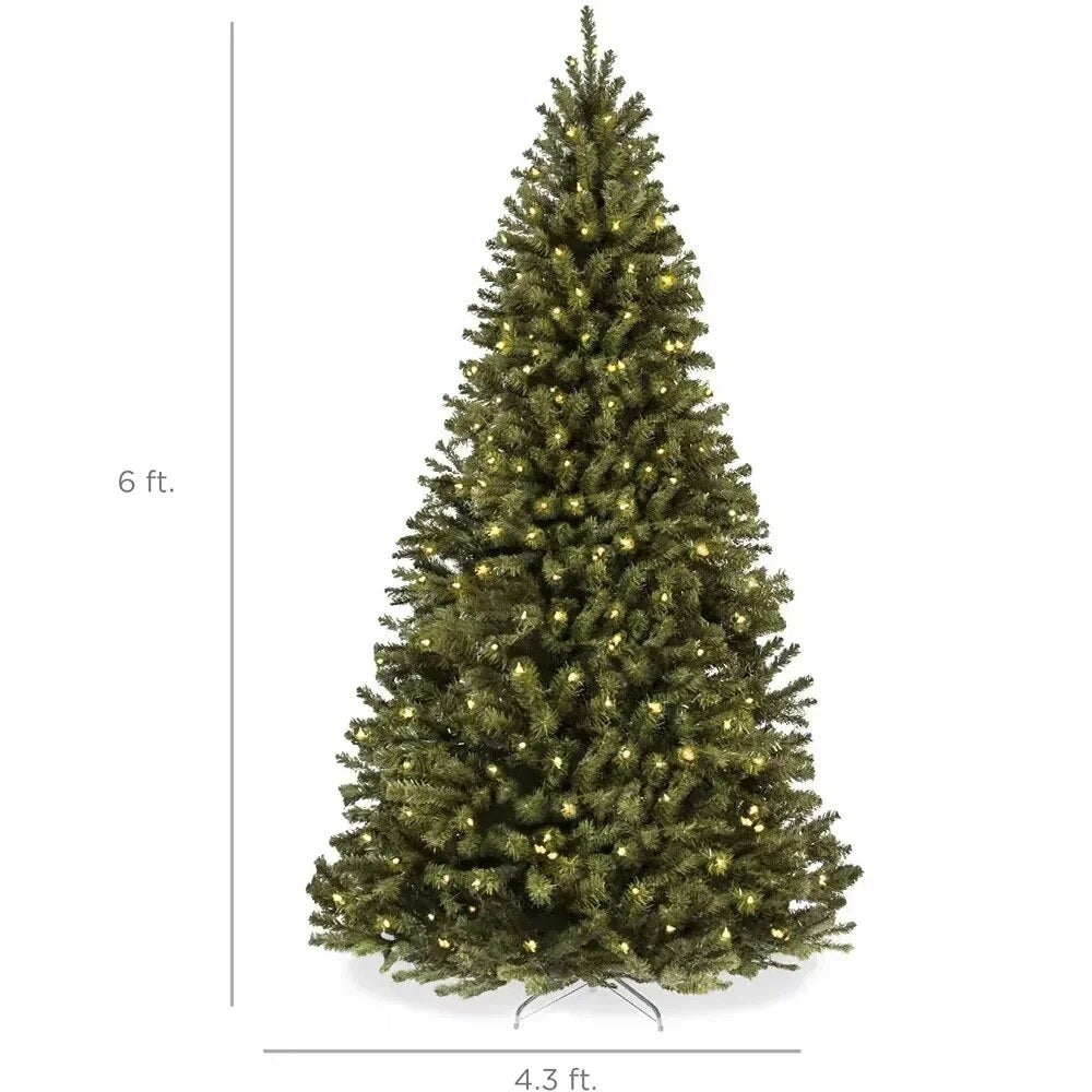 Pre-Lit Artificial Christmas Tree 6ft With 300 Clear Incandescent Mini Lights I image 1