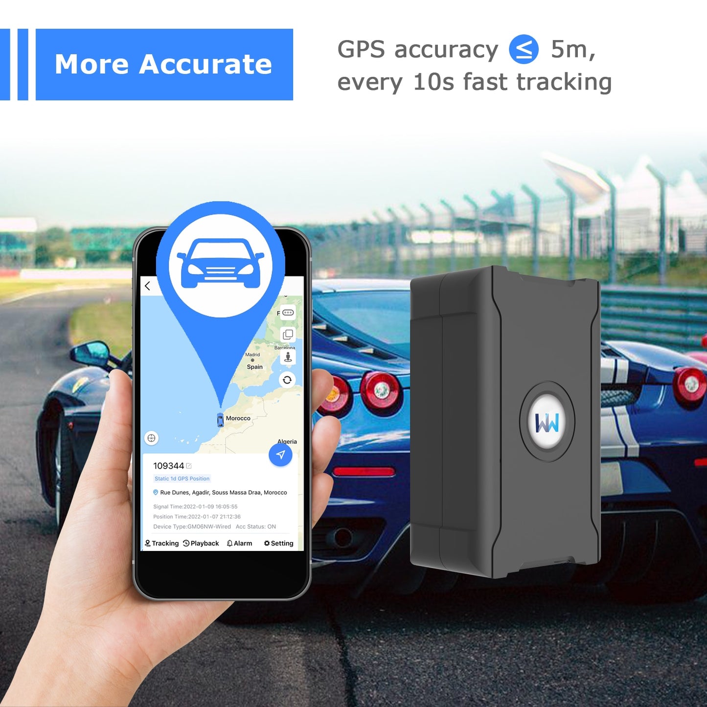 5m Accuracy Positioning 2g 4g GPS Tracker for Car Real Time Anti-theft Locator image 3