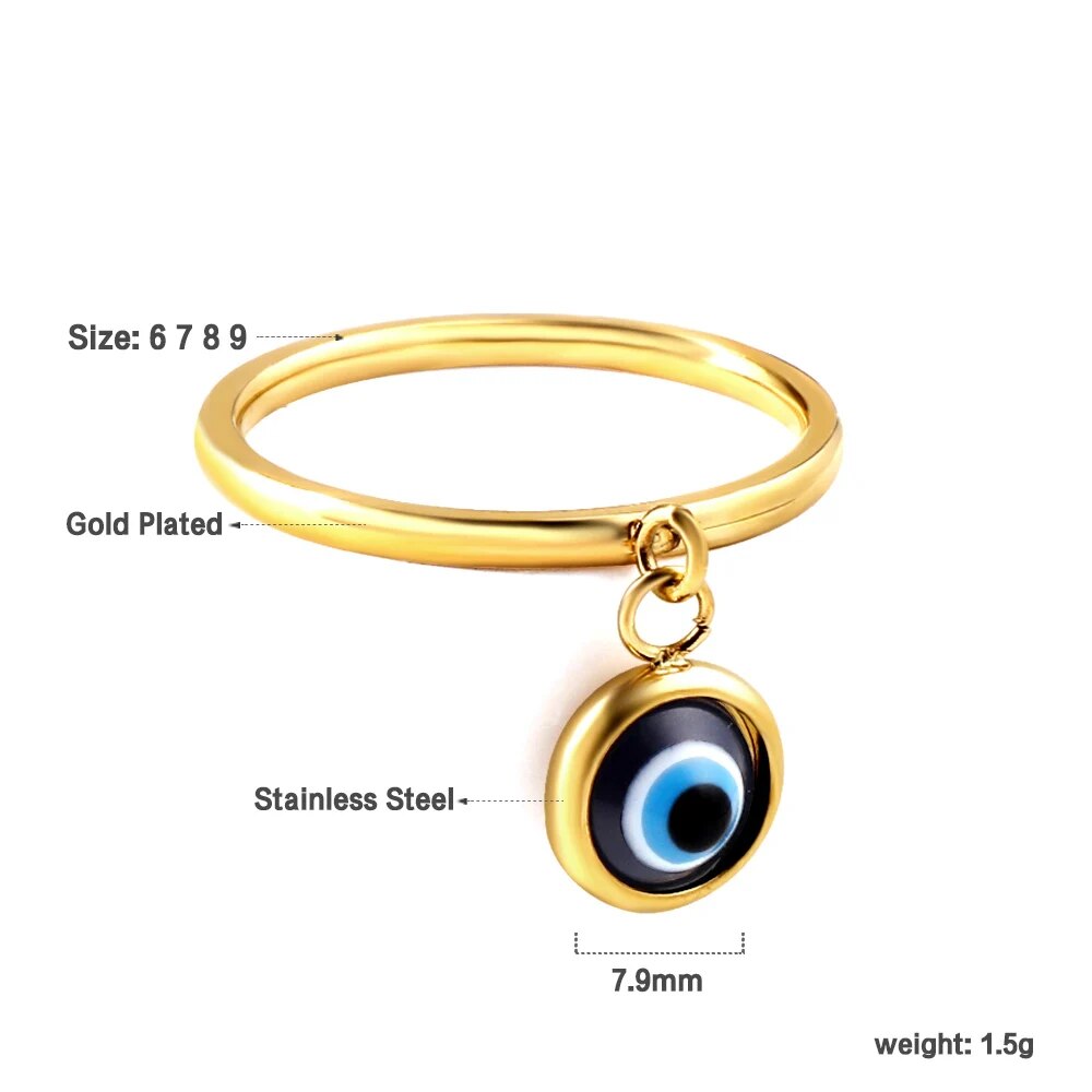 LUXUSTEEL Romantic Double Hollow Heart Rings for Women Stainless Steel Golden M image 4