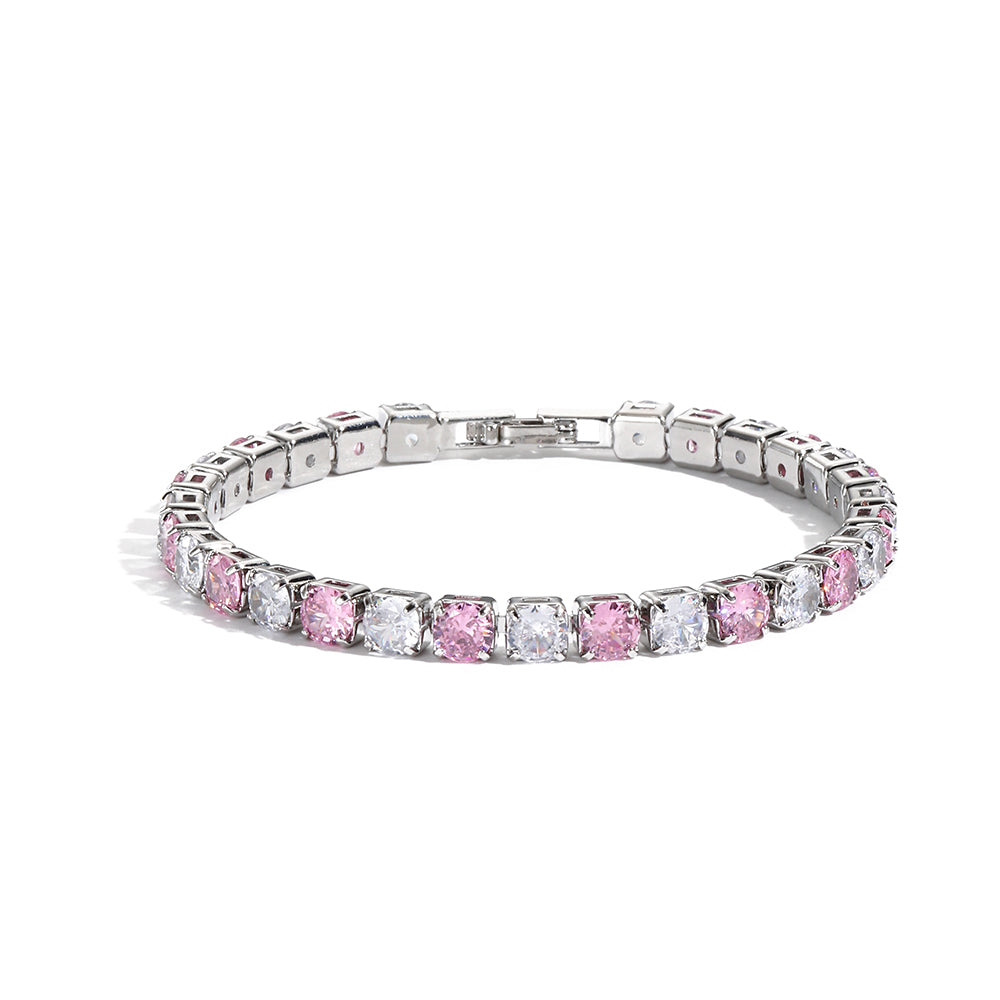 2022 New Rainbow Crystal Tennis Bracelets For Women Bracelet Set 18K Gold Silve image 13