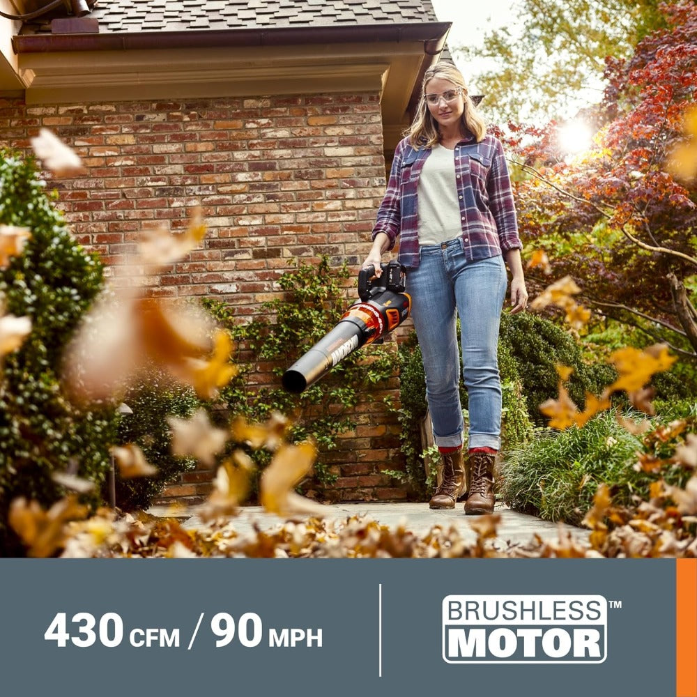 Worx 40V Turbine Leaf Blower Cordless with Battery and Charger, Brushless Motor image 1