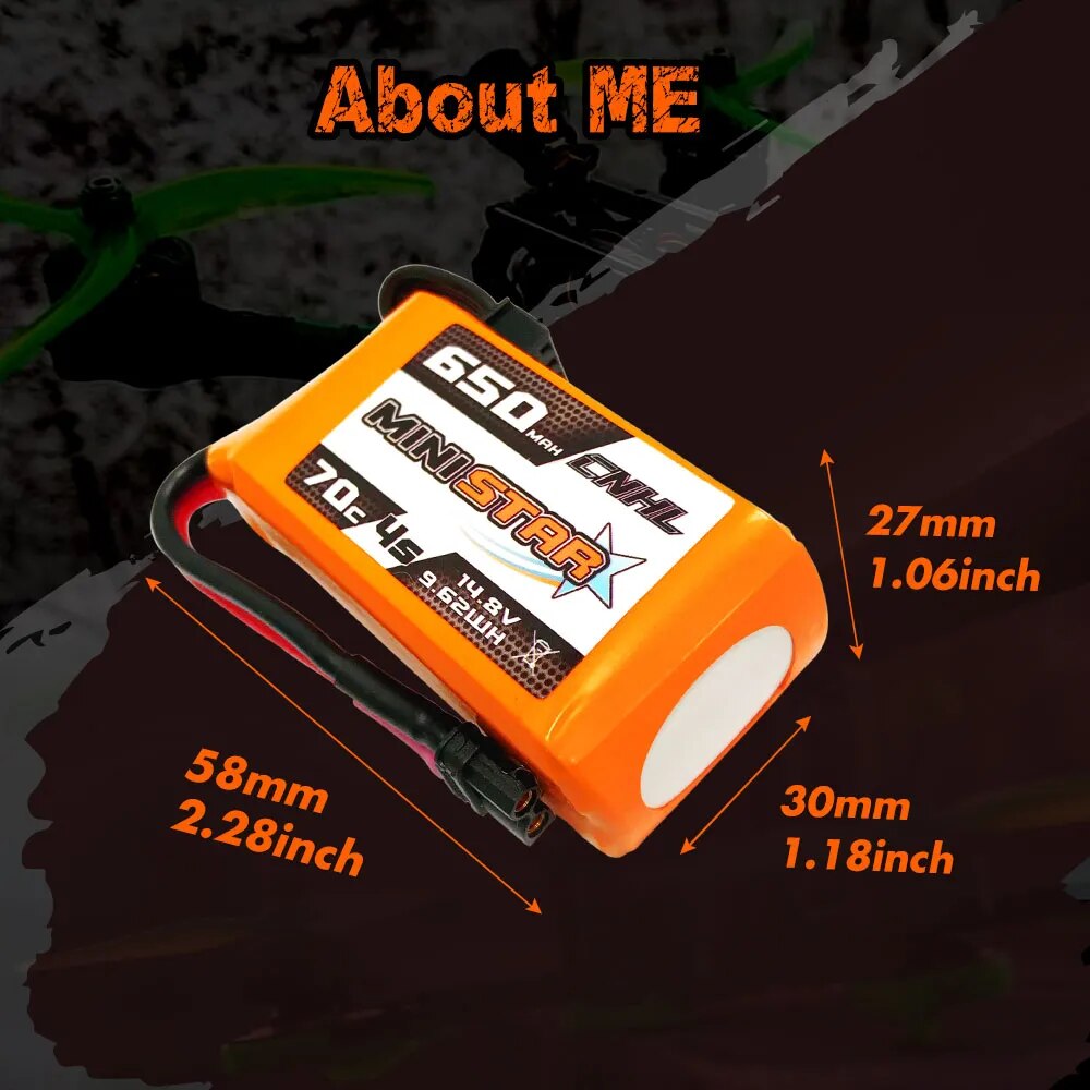 3PCS CNHL 3S 4S 11.1V 14.8V Lipo Battery 650mAh 850mAh 70C MiniStar With XT30 X image 10