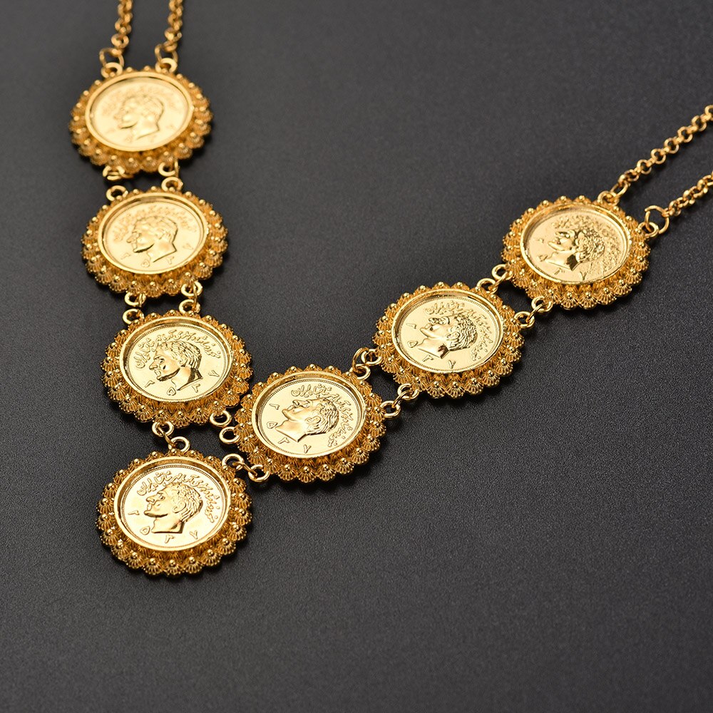 NEW Muslim Allah Necklace Arabic Coin Necklace for Women Gold Color Arab/Africa image 4