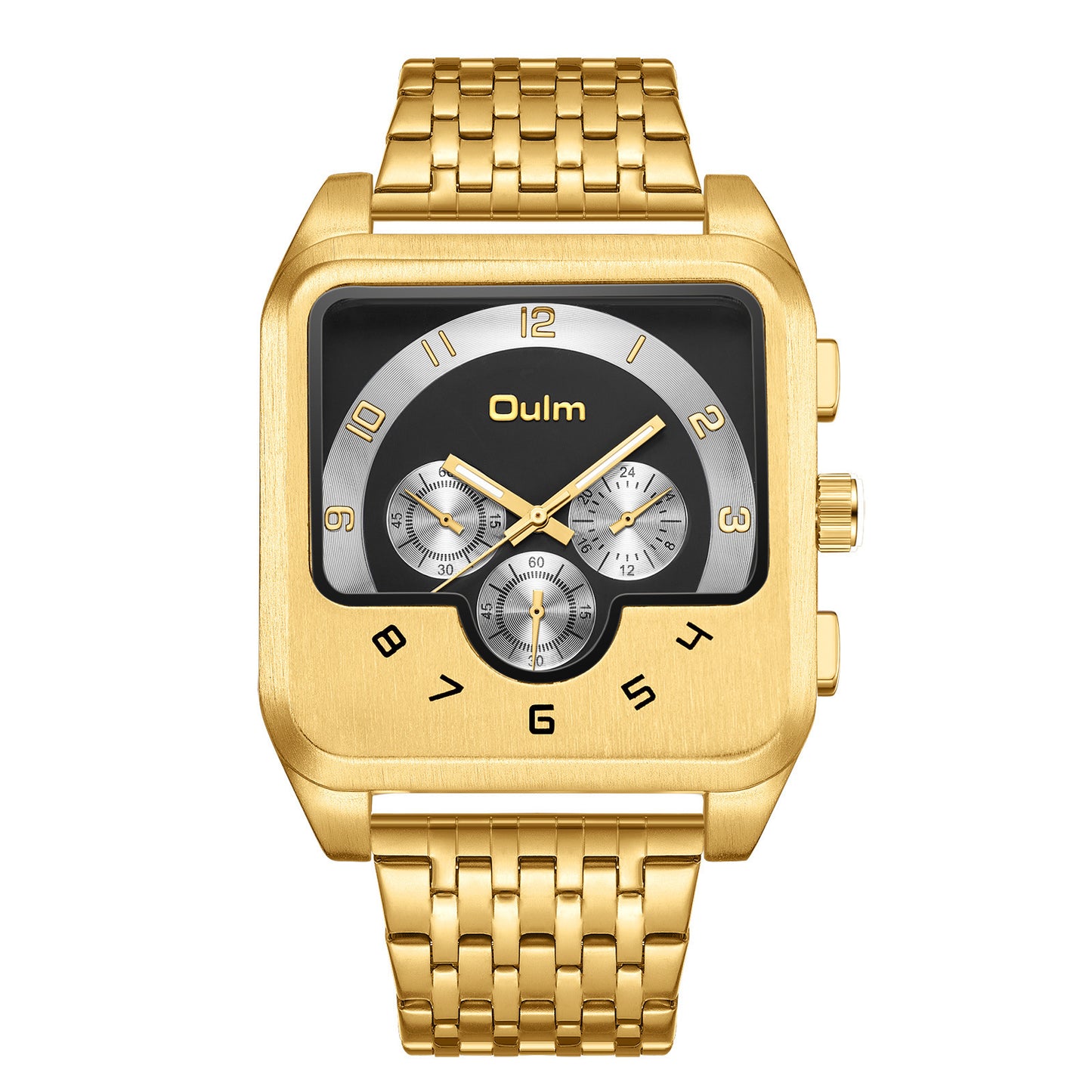 Gold Men's Watch Square Quartz image 3