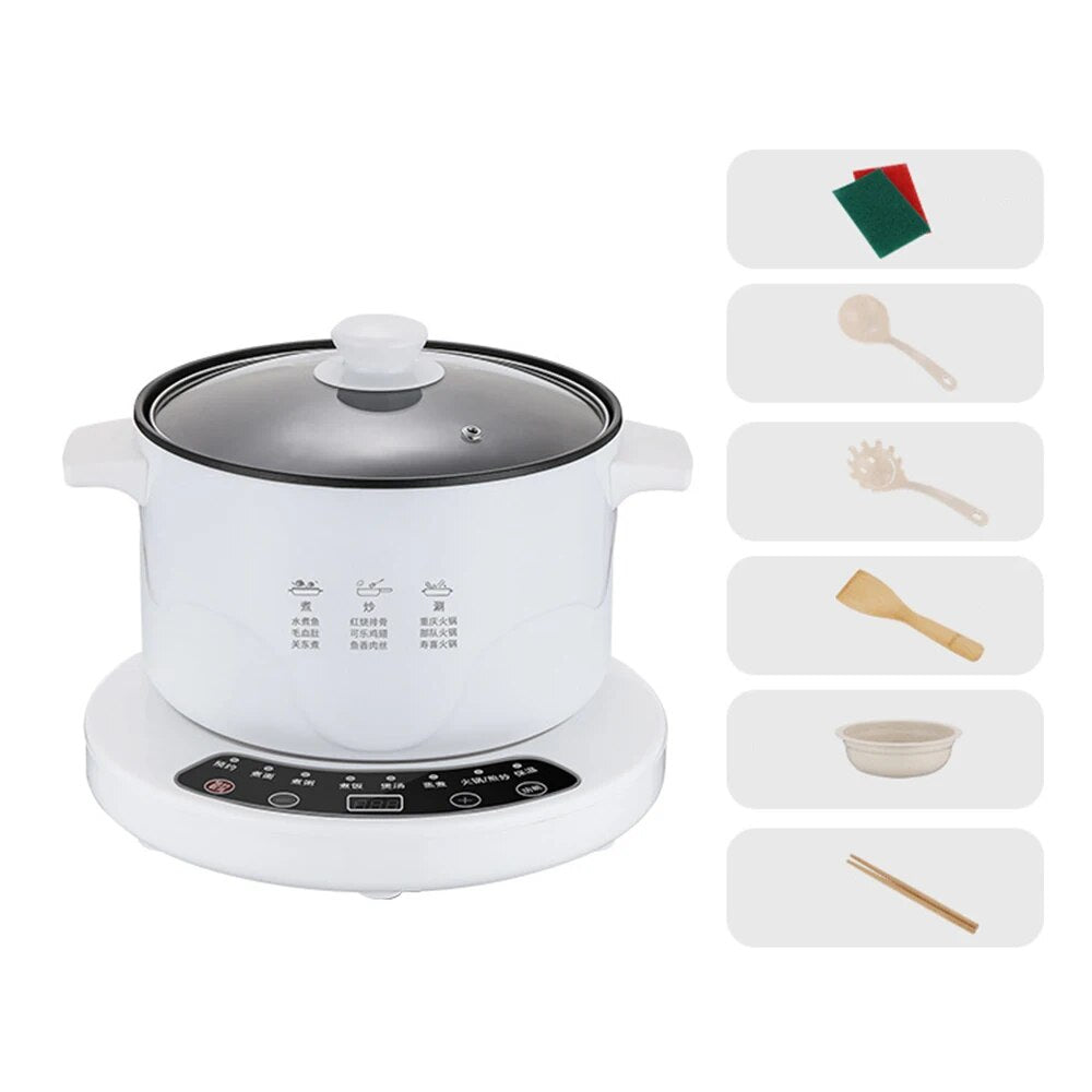 2.6L Electric Multi Cookers Heating Pan Stew Household Cooking Pot Hotpot Noodl image 0