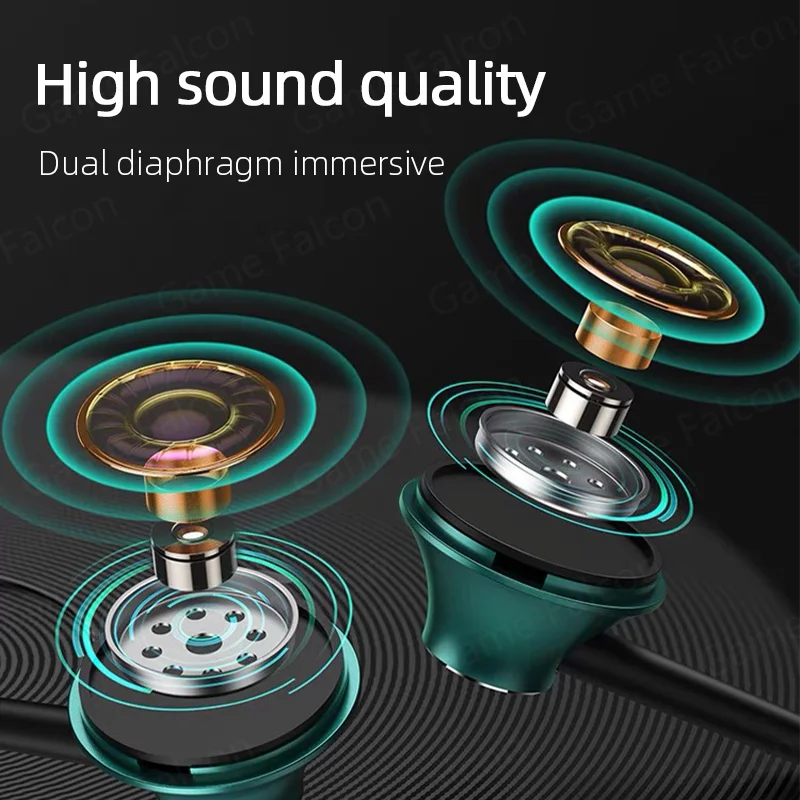 USB Type C Headphone HiFi Bass Stereo Volume Control Mic 3.5mm Wired Earbuds Fo image 6
