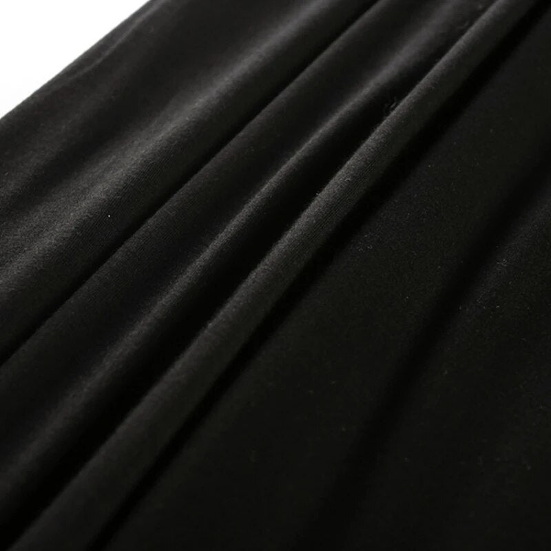 Plus Size Spring Elegant Maxi Cardigan Women Long Sleeve Open Front Loose Black image 3