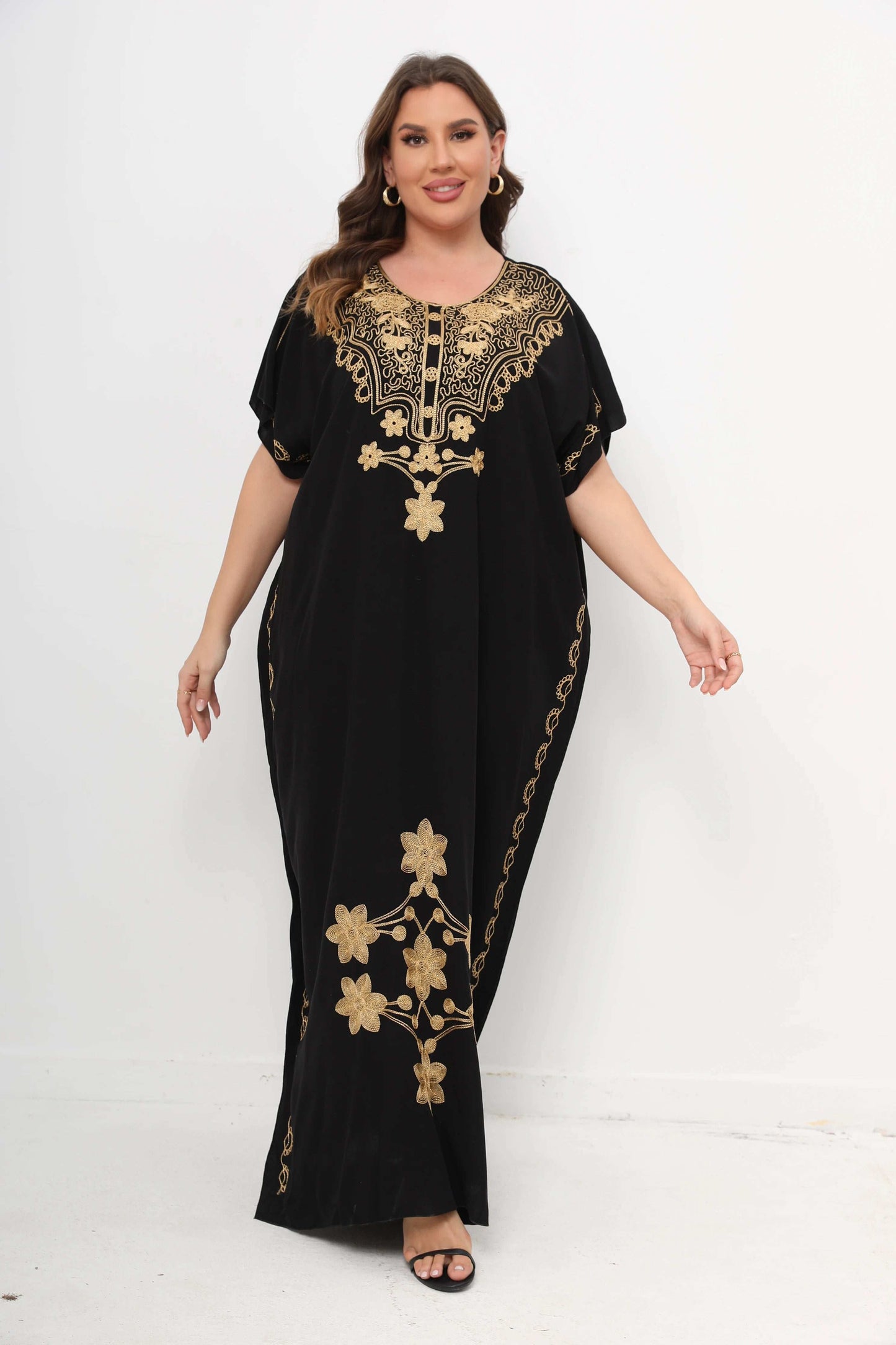 New African Plus Size Women Dashiki Abaya 100% Cotton Maxi Dresses For Women Sh image 6
